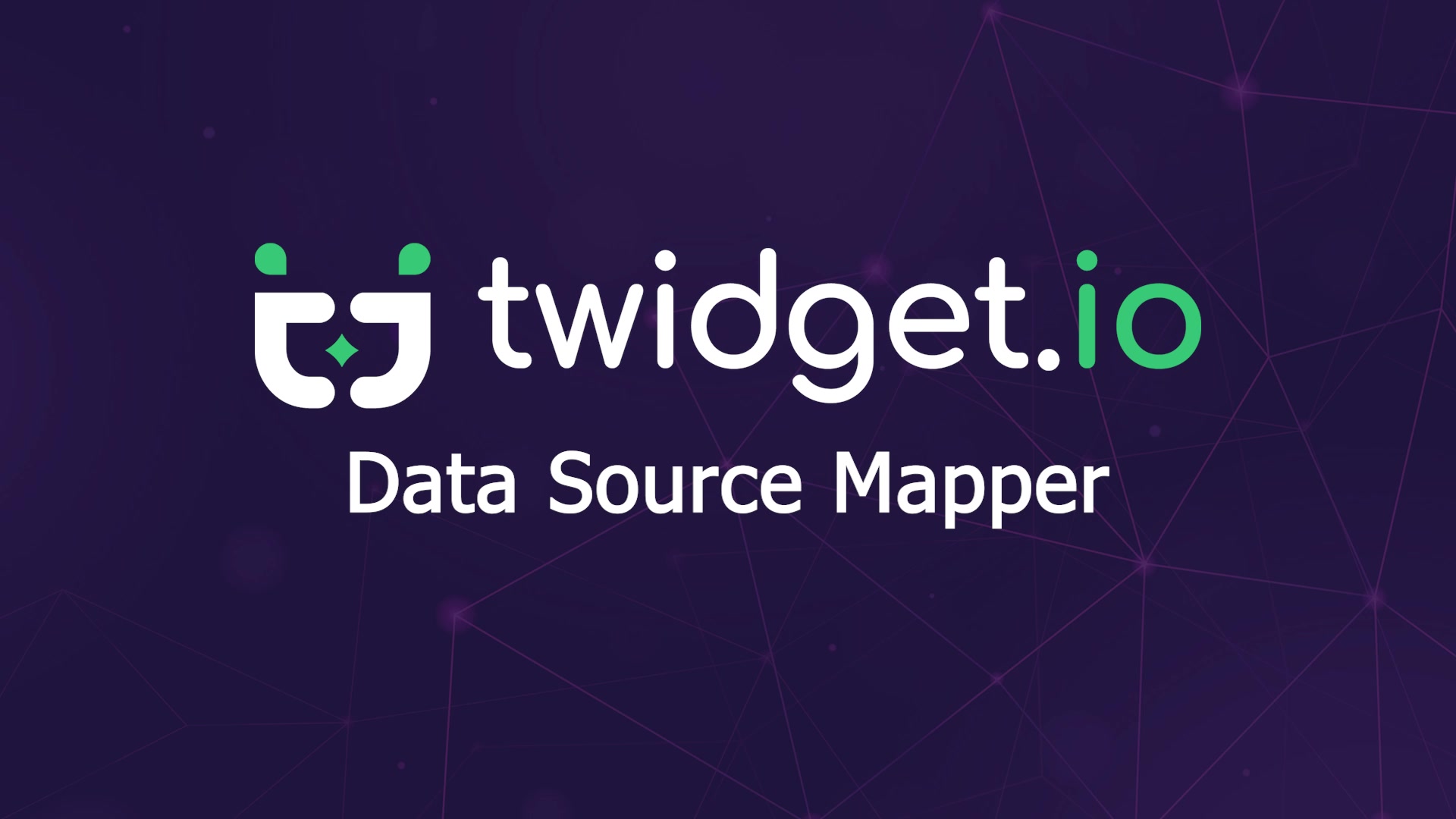 Data Source Mapper — Twidget video tutorial