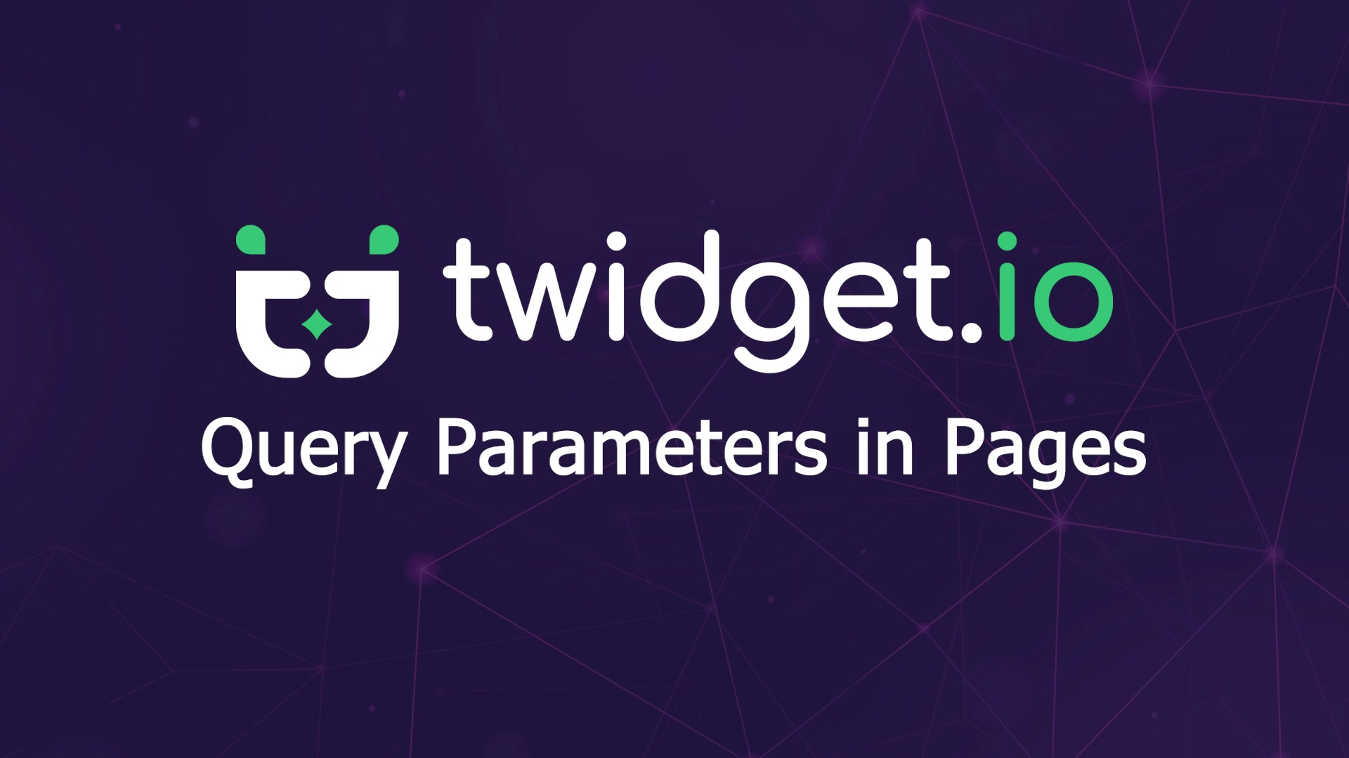 Accessing Query Parameters in Pages — Twidget video tutorial