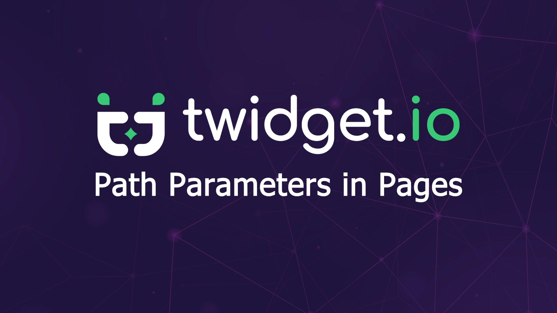 Accessing Path Parameters in Pages — Twidget video tutorial
