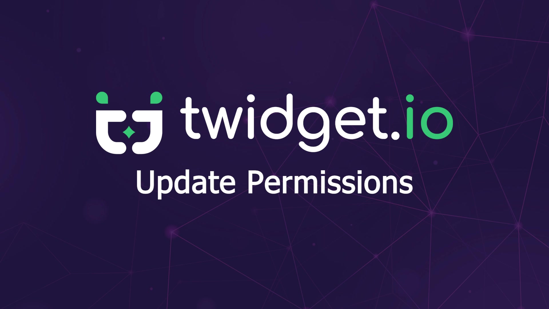 Update Permissions Endpoint Generation — Twidget video tutorial